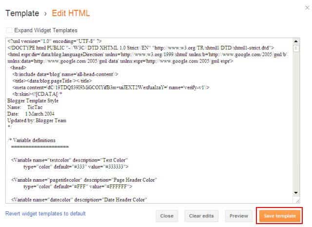 Cara Ganti Template Blogger/Blogspot - Save Template